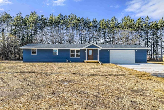 ranch-style house with a garage