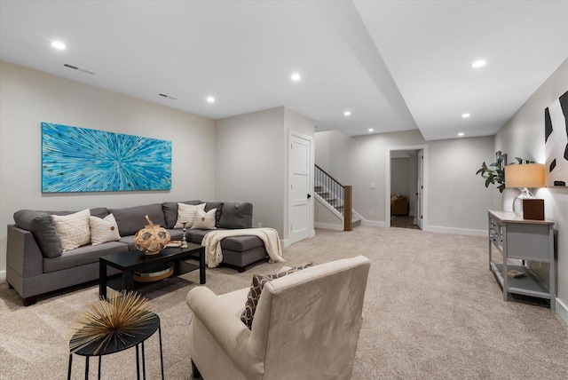 view of carpeted living room