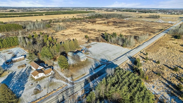 bird's eye view featuring a rural view