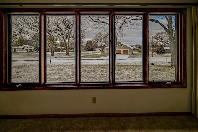 interior space featuring carpet flooring