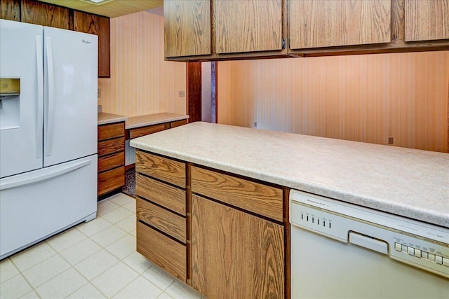 kitchen featuring white appliances