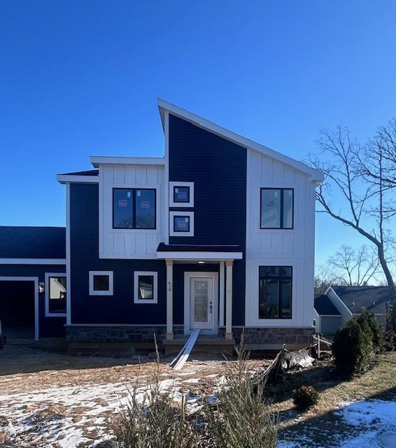 view of front of house featuring board and batten siding