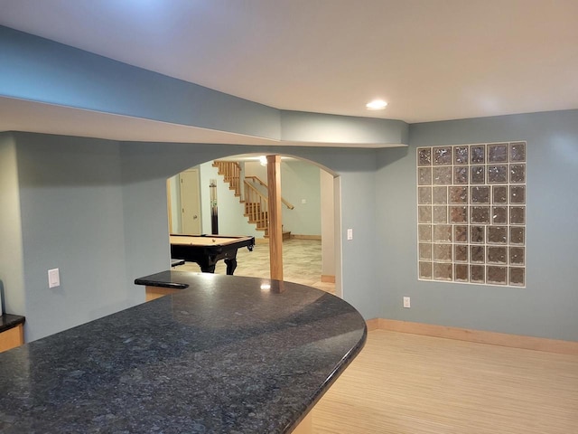 basement featuring pool table