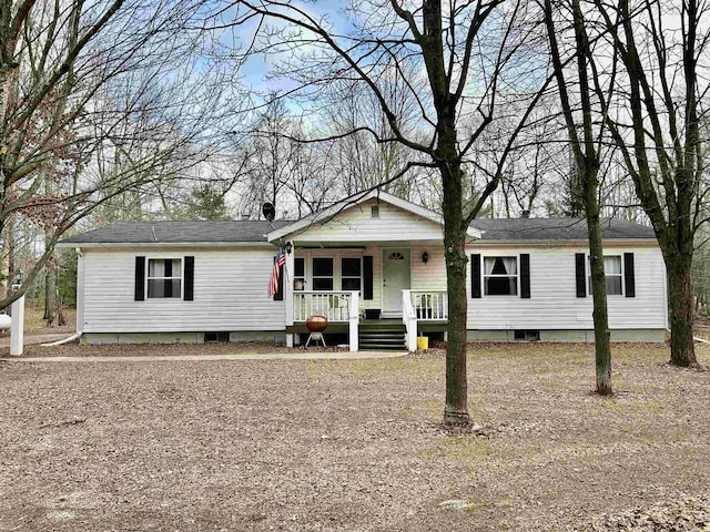 view of front of house with covered porch