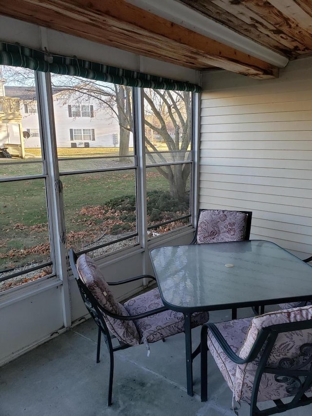 view of sunroom