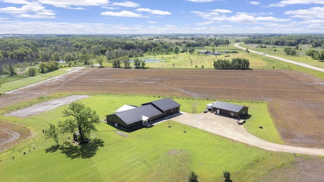 bird's eye view with a rural view