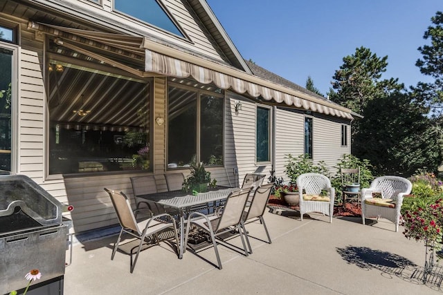 view of patio / terrace with area for grilling