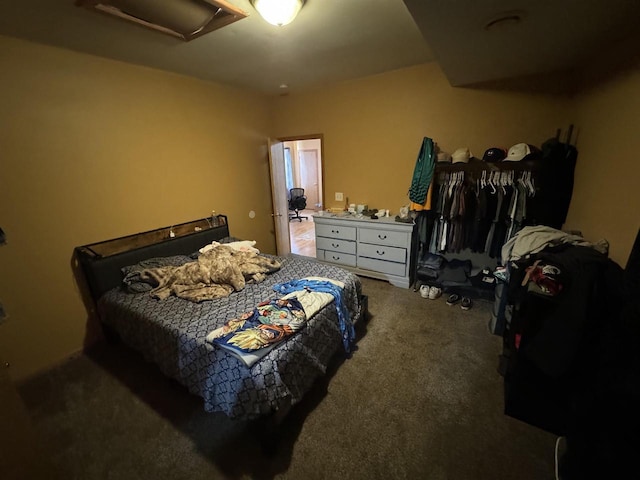 bedroom with carpet