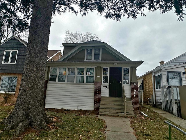 view of bungalow-style home