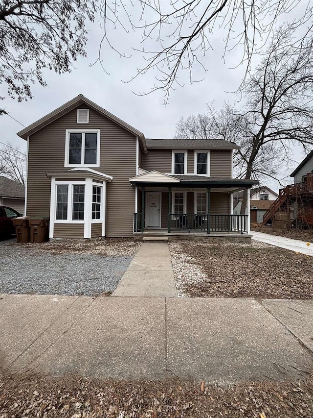 view of front of home with a porch