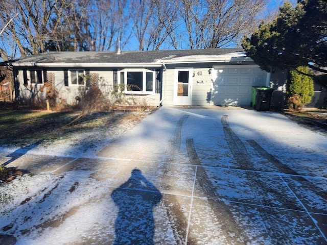 41 E Vista Blvd, Markesan, WI 53946 - ranch-style house featuring a garage, concrete driveway, and roof with shingles