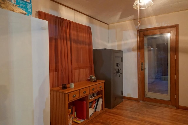 hall featuring light hardwood / wood-style floors