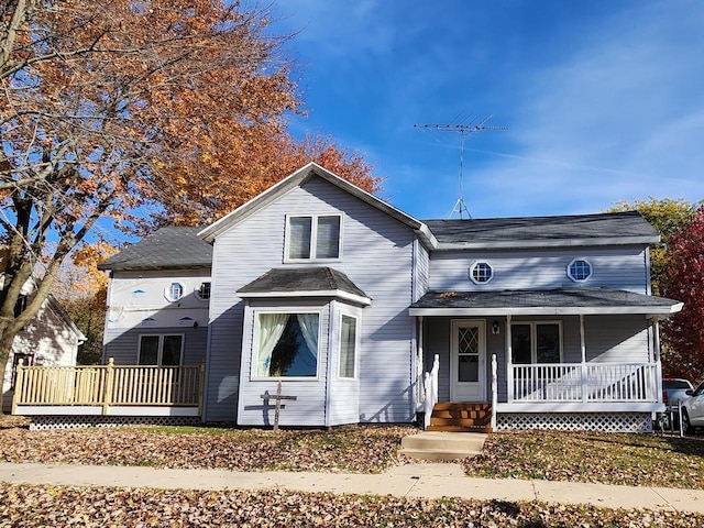 view of front of home with a porch