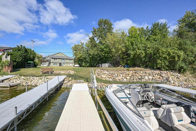 7134 N Tichigan Rd, Waterford, WI 53185 - dock area featuring a water view