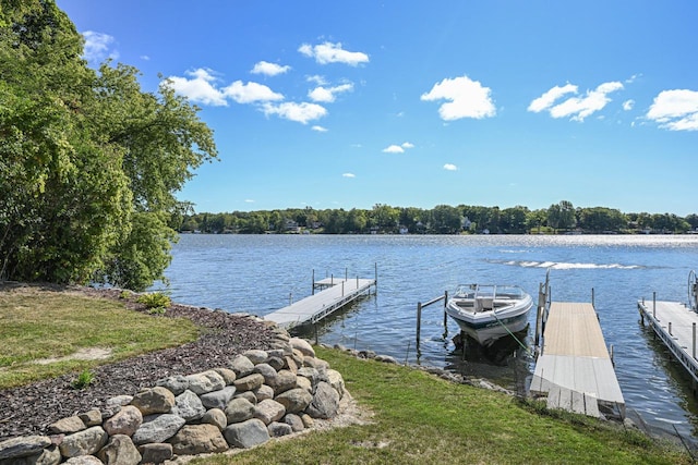 7134 N Tichigan Rd, Waterford, WI 53185 - dock area with a water view