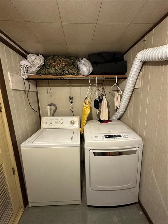 laundry room with separate washer and dryer