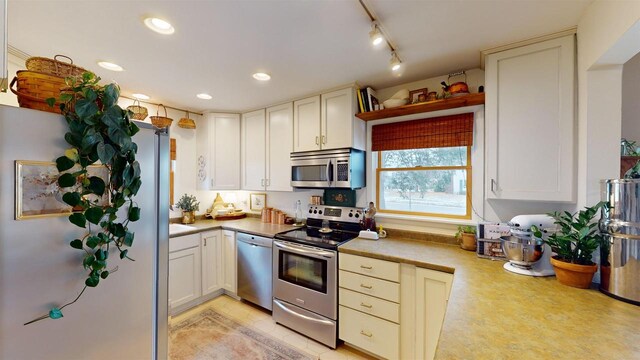 kitchen with appliances with stainless steel finishes