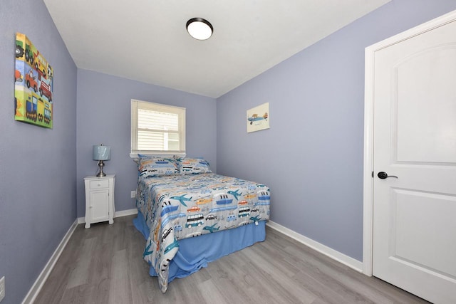 bedroom featuring wood-type flooring