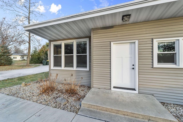 view of doorway to property