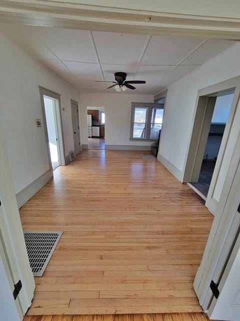 hall featuring light hardwood / wood-style flooring