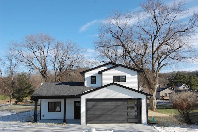 view of front of house featuring a garage