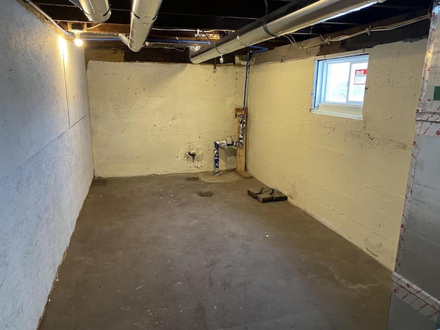 view of basement