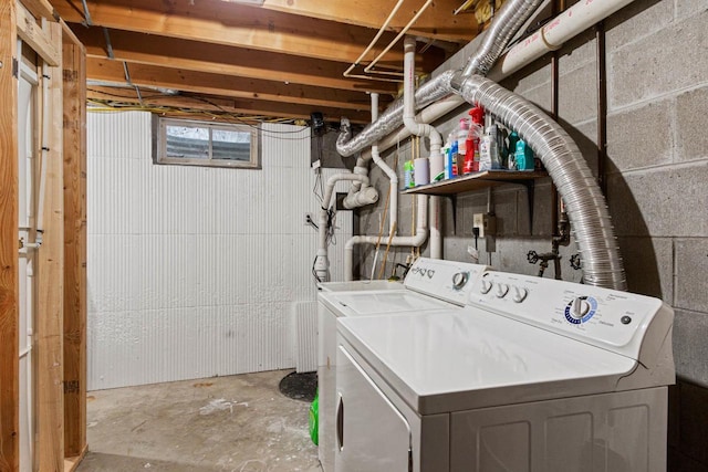 laundry room featuring independent washer and dryer