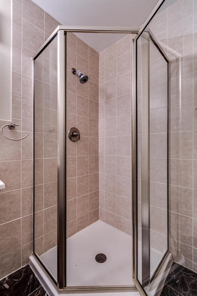 bathroom with an enclosed shower