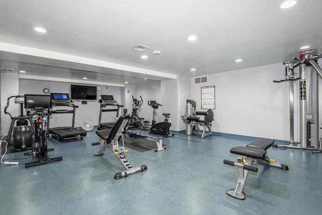 view of exercise room