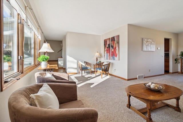 view of carpeted living room