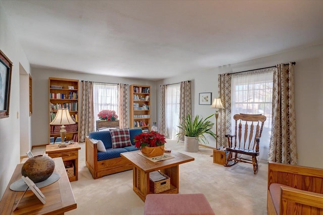 view of carpeted living room