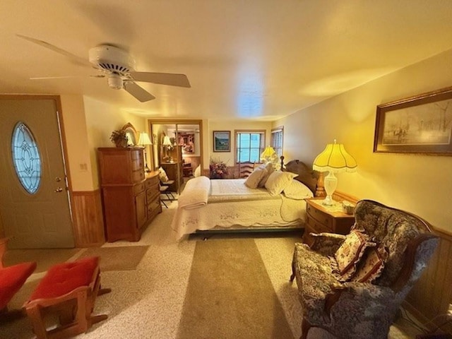 bedroom with ceiling fan