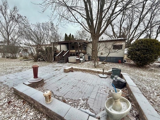 view of patio featuring a deck