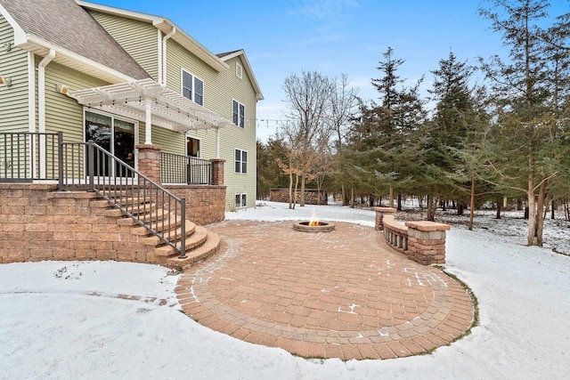 exterior space featuring a pergola and a patio area