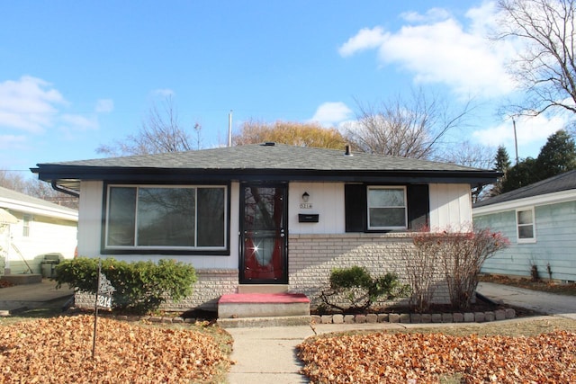 view of single story home