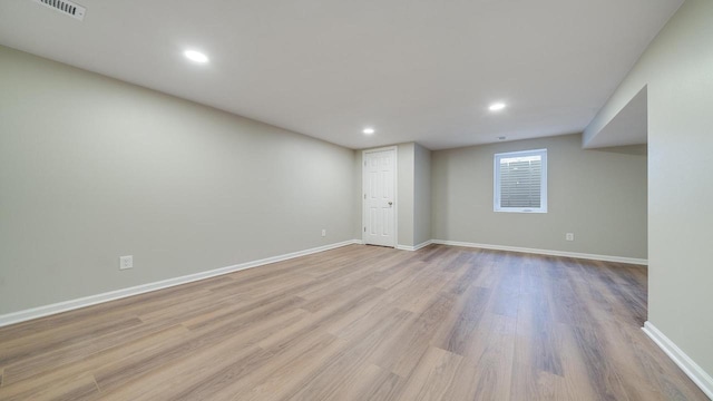 interior space featuring light hardwood / wood-style flooring