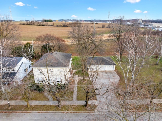 drone / aerial view featuring a rural view