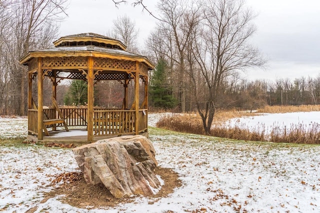 view of community featuring a gazebo