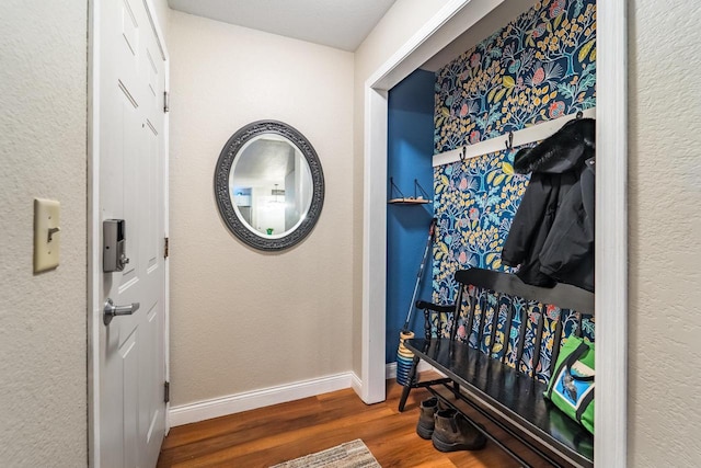 interior space with hardwood / wood-style floors