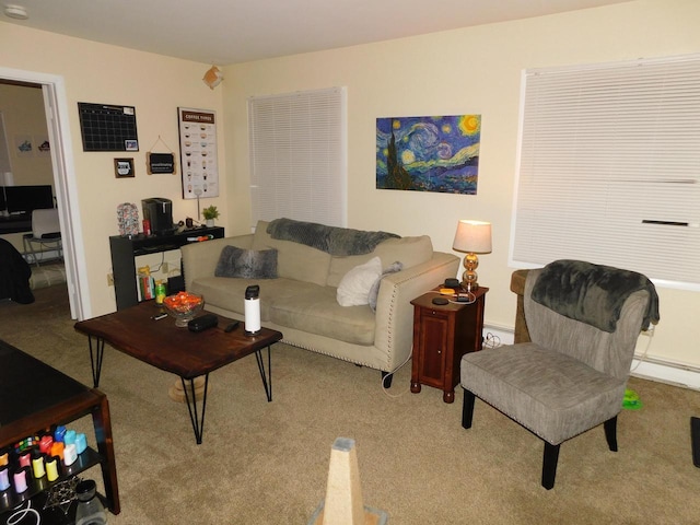 view of carpeted living room