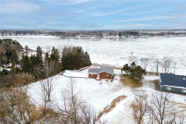 view of snowy aerial view