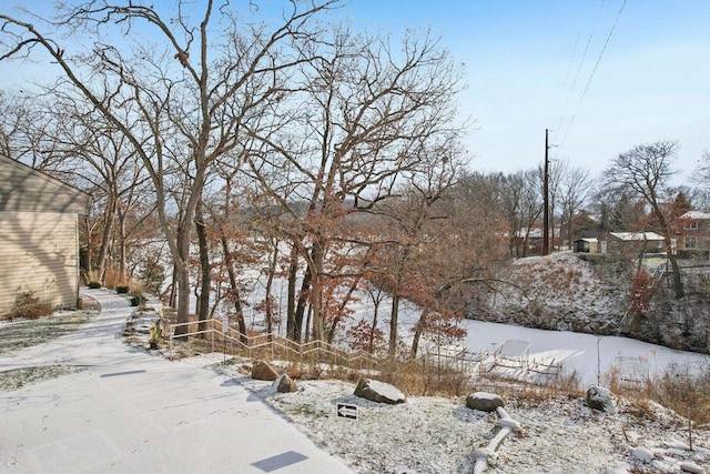 view of snowy yard