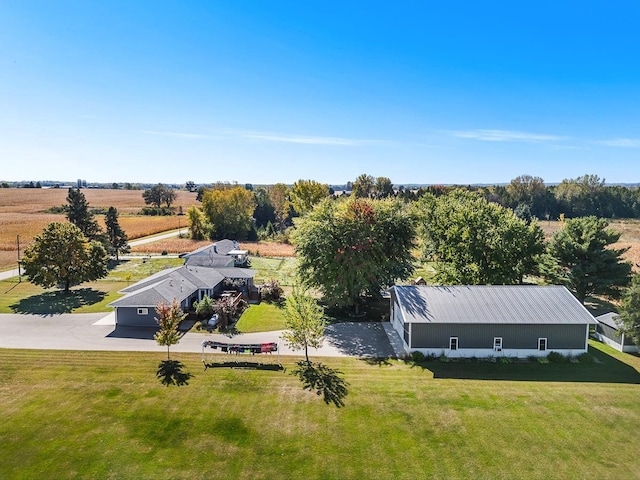 bird's eye view featuring a rural view