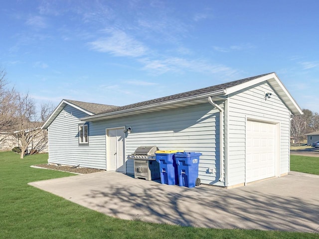 exterior space with a lawn