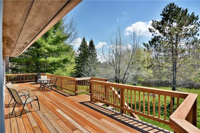 view of wooden deck