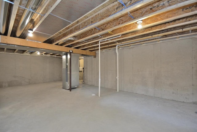 929 5 Mile Rd, Racine, WI 53402 - unfinished basement featuring heating unit