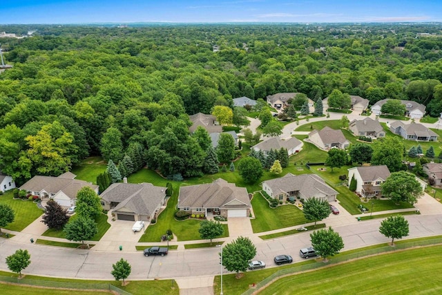 217 Hidden Ridges Way, Combined Locks, WI 54113 - aerial view of residential area with a heavily wooded area