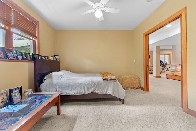 217 Hidden Ridges Way, Combined Locks, WI 54113 - carpeted bedroom with baseboards and a ceiling fan