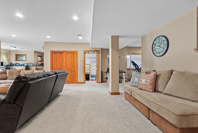 view of carpeted living room