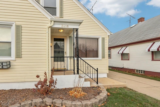 view of doorway to property